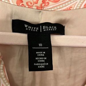 Size 10 Coral and Cream dress. Purchased at White House Black Market.